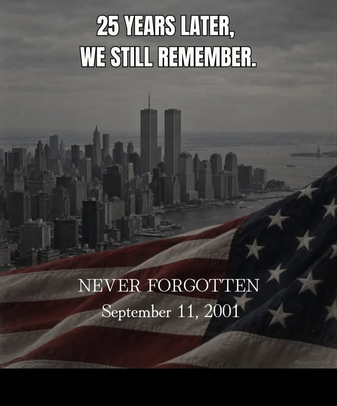 Instagram post by Dr. Marco A. Pelosi II: Today we pause to honor the lives lost, the families forever changed, and the courage shown by so many on September 11th. 🇺🇸❤️🤍💙 May we …
