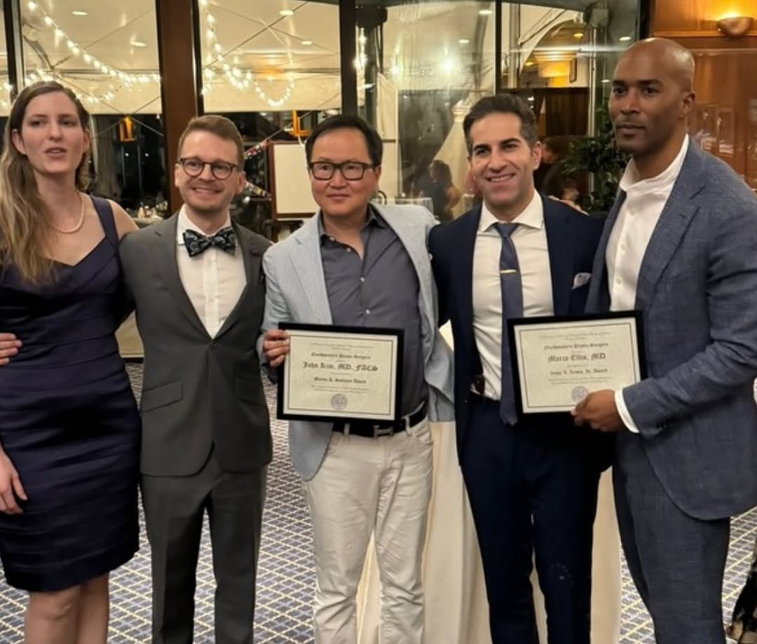 Instagram post by Dr. Marco Ellis: Cheers to our graduating chief residents. Honored to be recognized for my teaching. #NorthwesternPlasticSurgery
