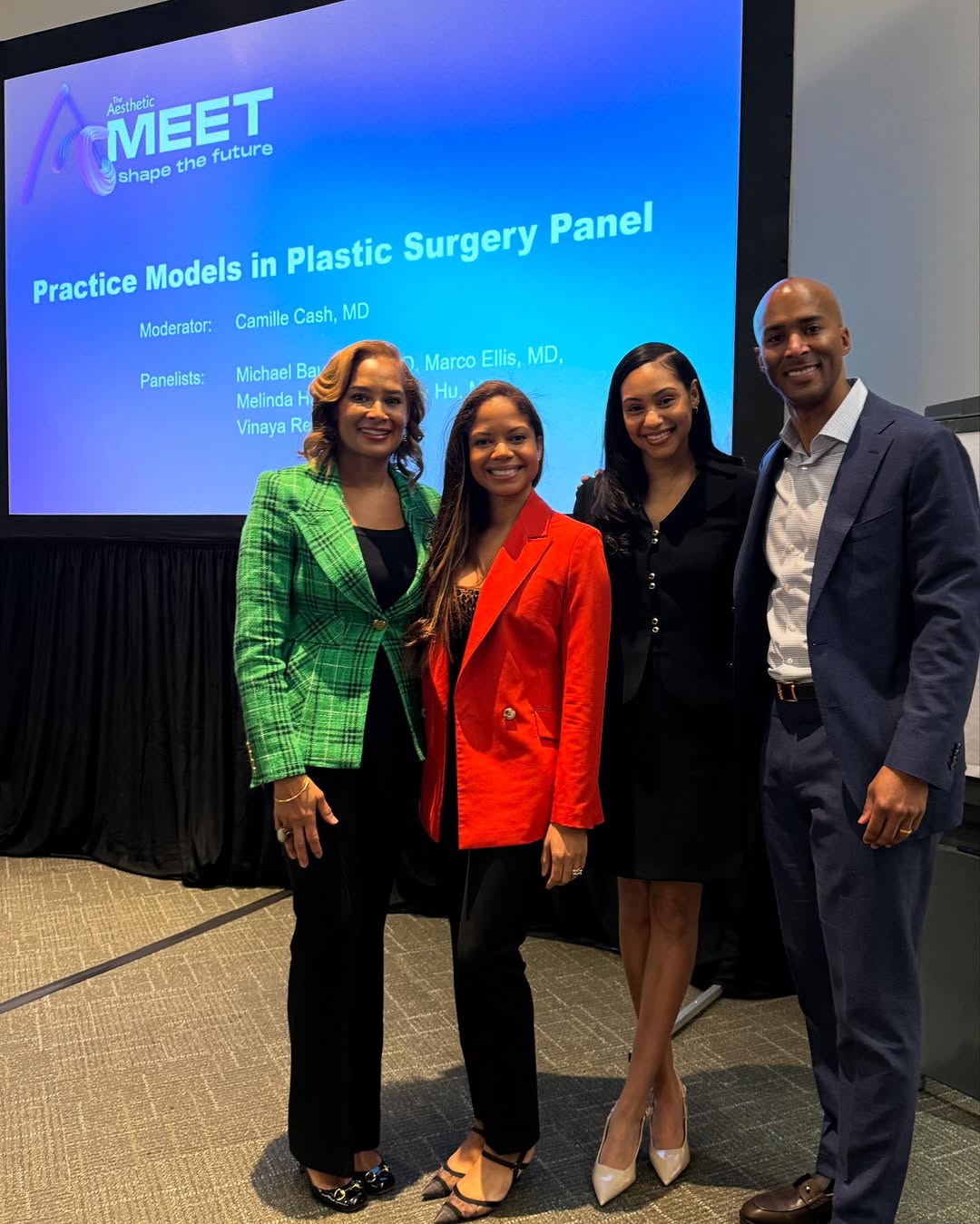 Instagram post by Dr. Marco Ellis: Annual Meeting of The Aesthetic Society: “The Aesthetic MEET” 2025 🤞🏽 What an incredible opportunity to be surrounded by & learn from lead…
