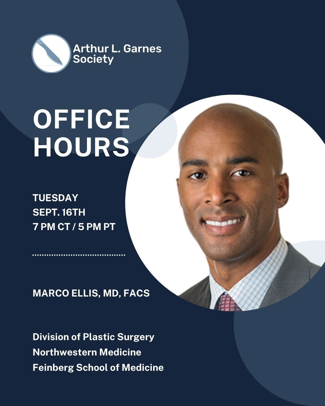 Instagram post by Dr. Marco Ellis: Upcoming Office Hours: Join us for a powerful conversation with Dr. Marco Ellis (@marcoellismd)—Harvard-educated, @northwesternmedicine -tra…