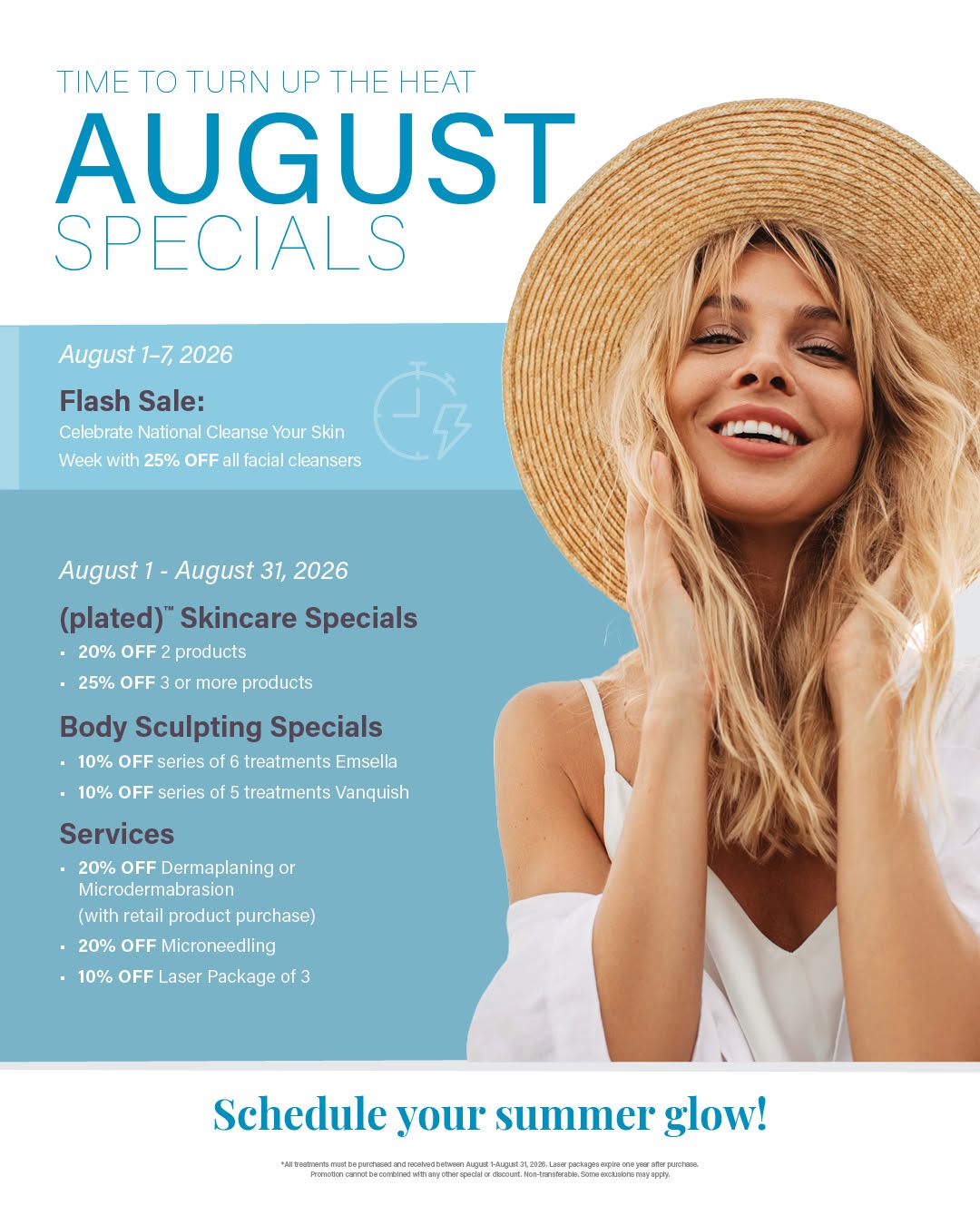 Instagram post by Dr. Margaret Weiss: Refresh your summer routine with this month's exclusive specials! Enjoy exclusive savings on our best-selling skincare products, facial trea…