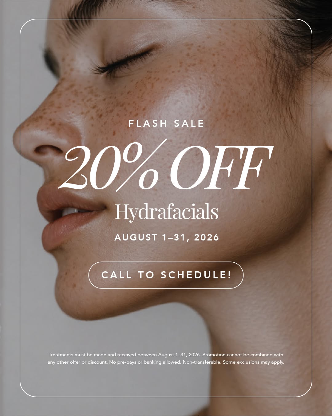 Instagram post by Dr. Margaret Weiss: FLASH SALE 💧 Save 20% on Hydrafacials for this month only! This gentle, exfoliating treatment cleanses, extracts, and hydrates your skin in…