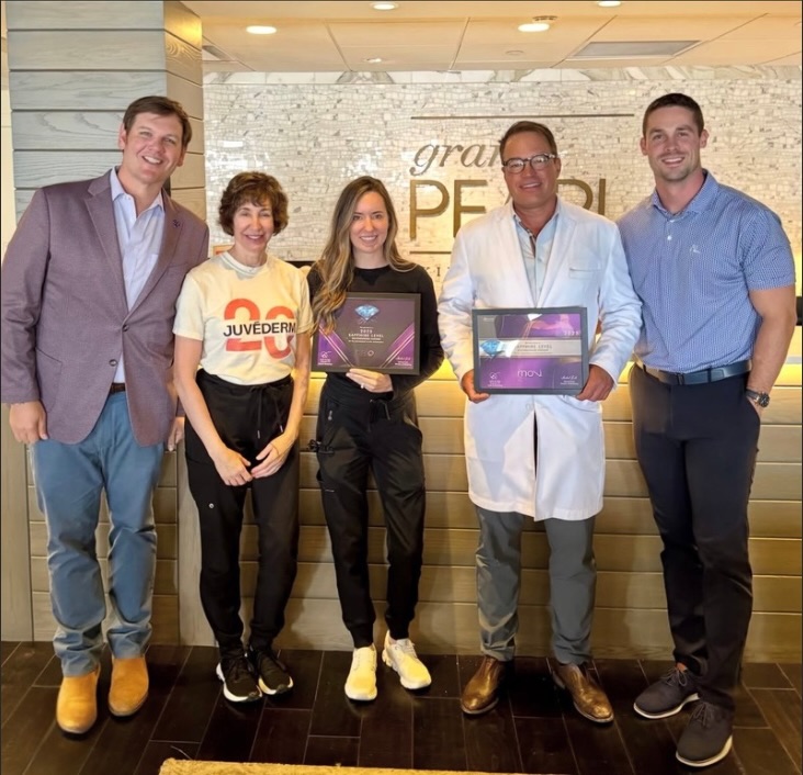 Instagram post by Dr. Marguerite E. Aitken: A milestone worth celebrating 🎉 Grand Pearl Spa has been recognized as a 💎Top Provider for Sciton MOXI® + HALO® in West Michigan — an achi…