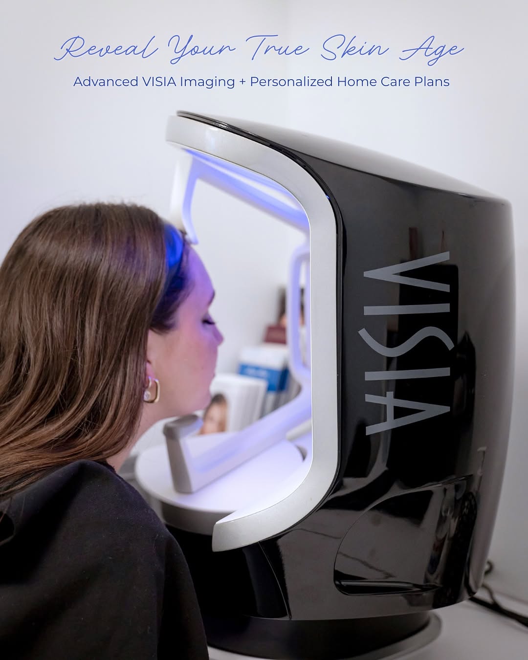 Instagram post by Dr. Maria Atkins, DO: This Skincare Awareness Month, get data-backed insights into your skin with a complimentary VISIA Complexion Analysis at our Portland locati…