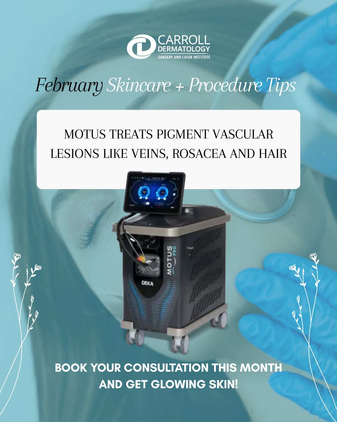 Instagram post by Dr. Marianne Carroll: Pain-Free Laser Treatments for Skin and Hair Motus Pro® is a medical-grade laser for hair removal and skin rejuvenation. - Treats hair, pigm…