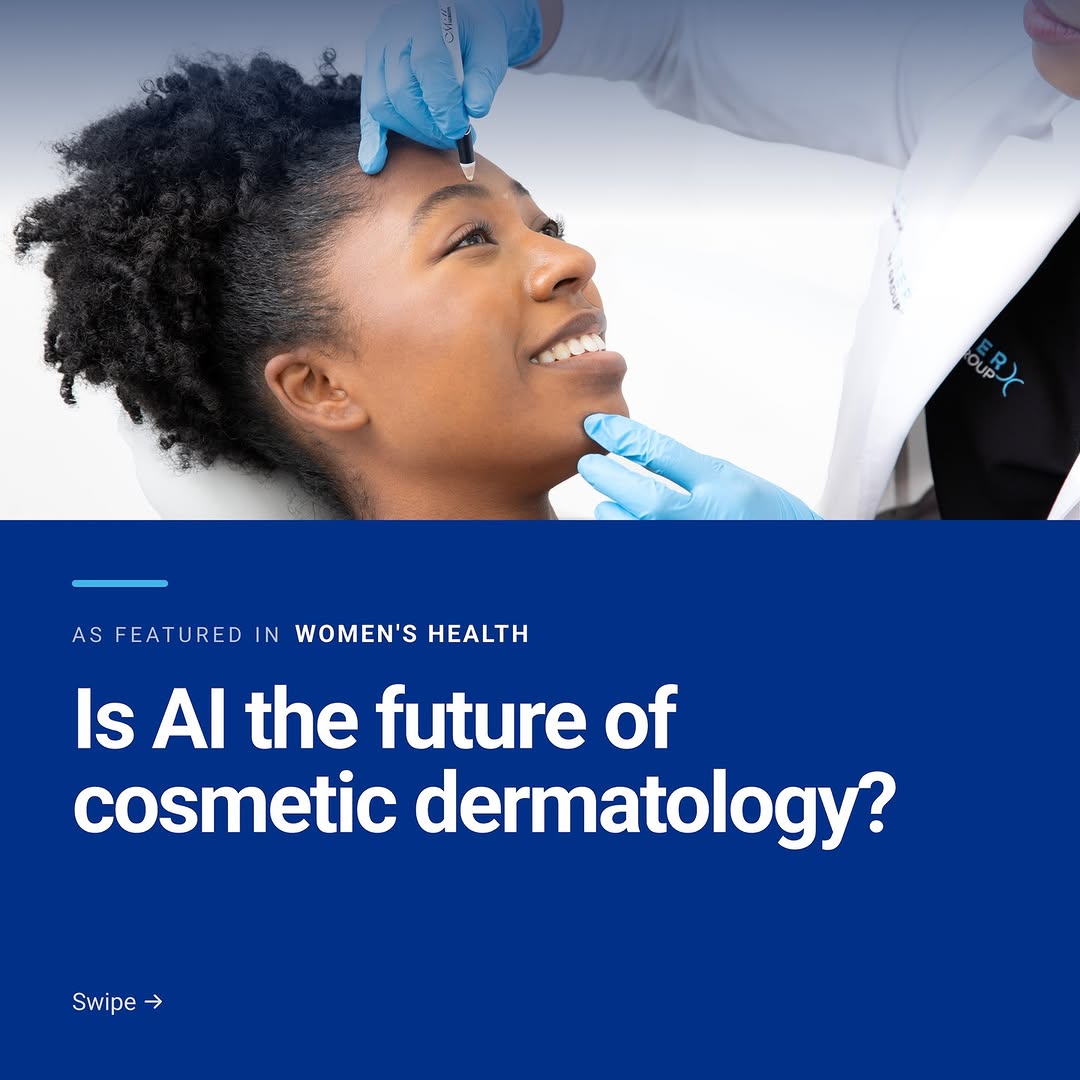 Instagram post by Dr. Marie Anne Giardina-Beckett: Is AI changing the game for your skin? We are excited to be featured in @womenshealthmag discussing how AI technology is shaping the future …