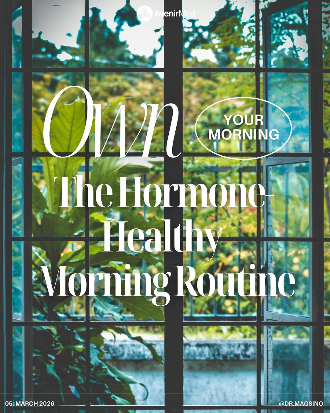 Instagram post by Dr. Marissa Magsino: Your hormones start working before you do. Cortisol rises within 30 minutes of waking. Blood sugar sets the tone for your cravings. Stress f…