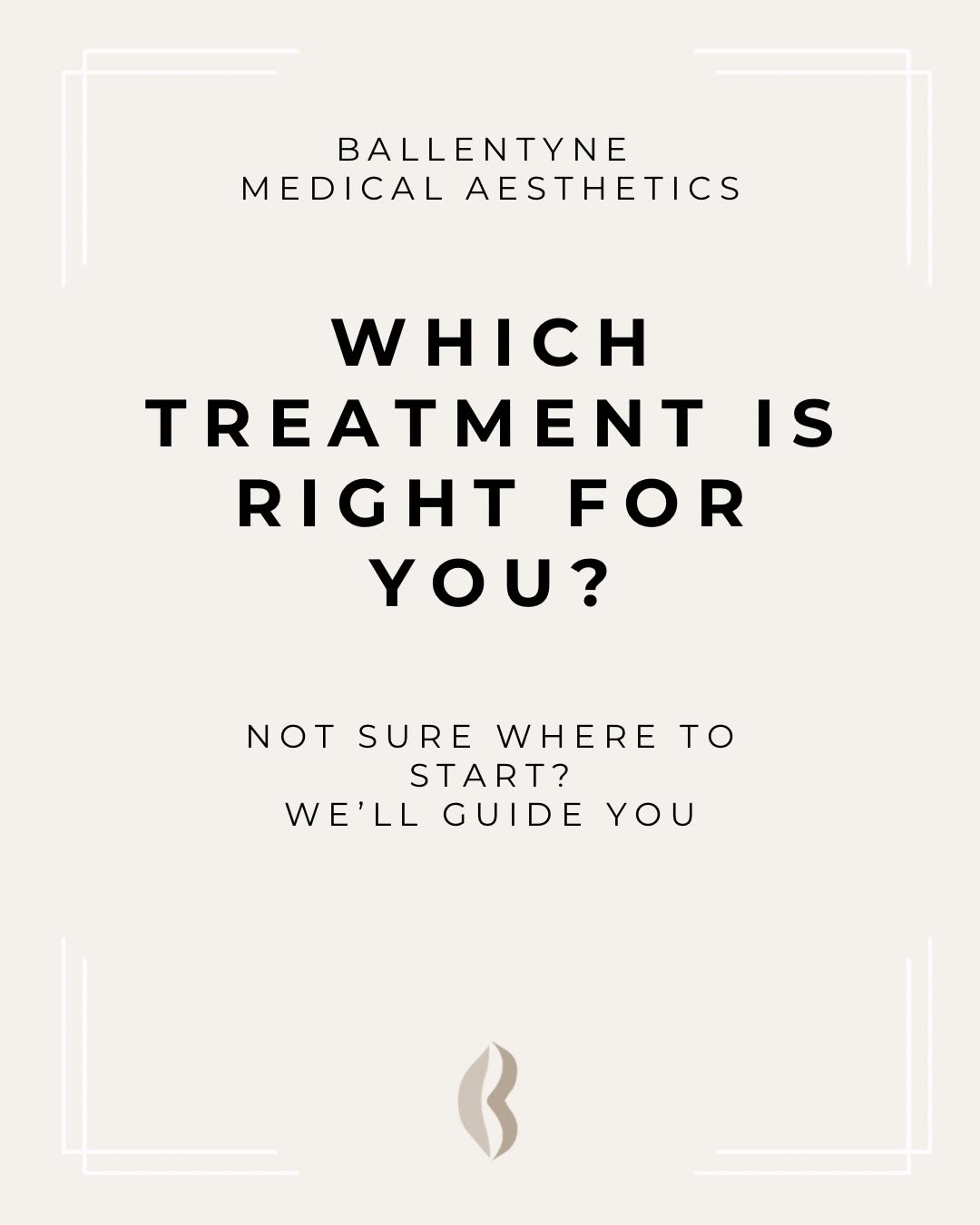 Instagram post by Dr. Mark Ballentyne: 𝐍𝐨𝐭 𝐬𝐮𝐫𝐞 𝐰𝐡𝐢𝐜𝐡 𝐜𝐨𝐧𝐬𝐮𝐥𝐭𝐚𝐭𝐢𝐨𝐧 𝐢𝐬 𝐫𝐢𝐠𝐡𝐭 𝐟𝐨𝐫 𝐲𝐨𝐮? 𝐖𝐞’𝐯𝐞 𝐠𝐨𝐭 𝐲𝐨𝐮 🤍 From first-time Botox to full …