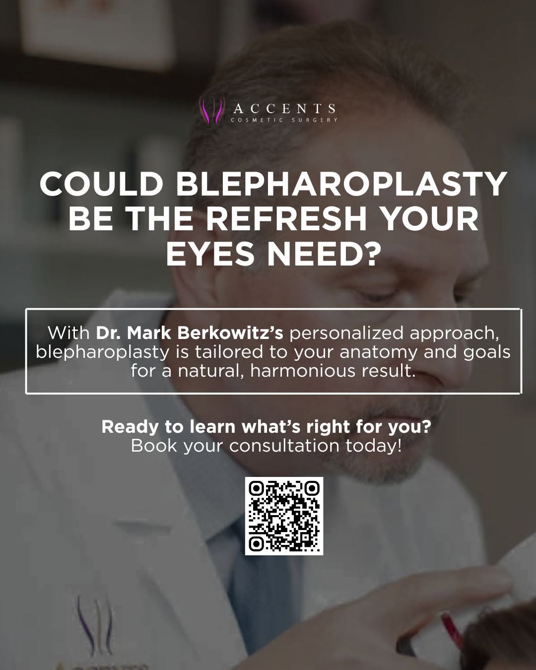 Instagram post by Dr. Mark Berkowitz: 🌿 YOUR EYES CAN LOOK MORE RESTED WITHOUT LOOKING “DONE.” Sometimes, it’s not about changing your appearance—it’s about addressing the subtl…