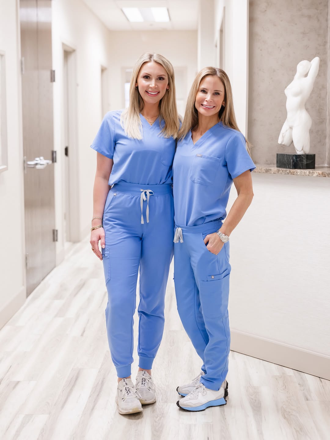 Instagram post by Dr. Mark Crispin: A happy team means happy patients. 🤍 We’re excited to kick off another week helping our patients feel more confident in their own skin and …