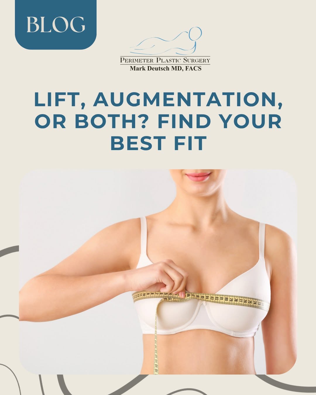 Instagram post by Dr. Mark Deutsch: A new chapter deserves a look that feels like you. 💙 Explore breast enhancement options after weight loss with our latest blog. Tap link in…