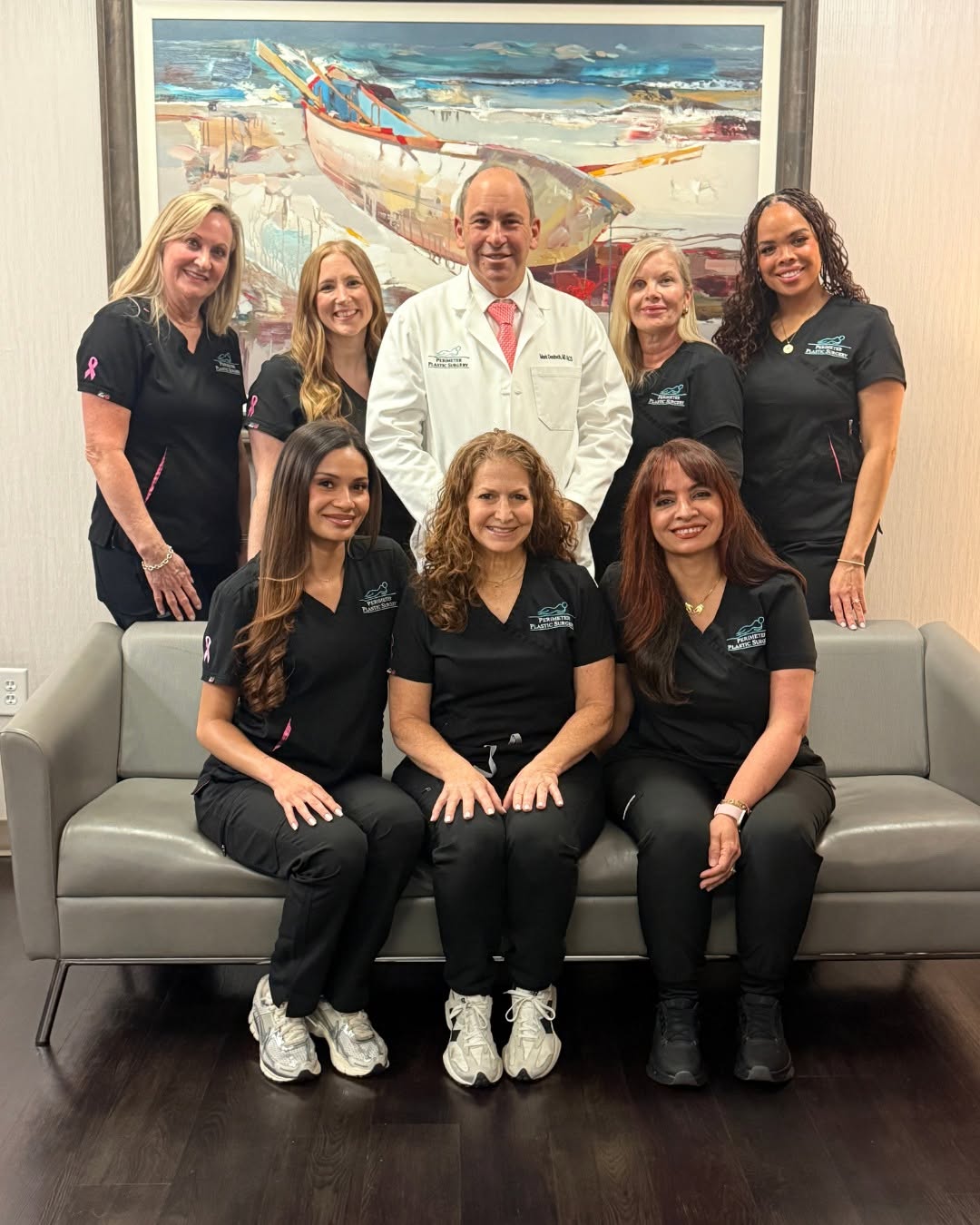 Instagram post by Dr. Mark Deutsch: Ending August with full hearts. 💕 We’re grateful for our dedicated team and every patient who chooses Perimeter Plastic Surgery for their j…
