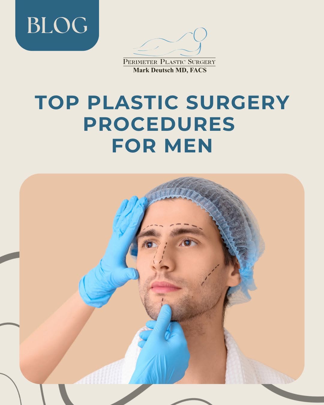 Instagram post by Dr. Mark Deutsch: Curious what’s trending in men’s plastic surgery? 💪 We’re highlighting some of the procedures men are turning to for a more confident look.…