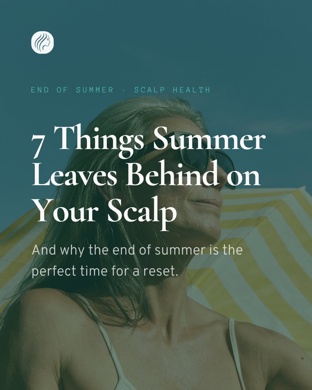 Instagram post by Dr. Mark DiStefano: Summer leaves more behind on your scalp than you might think. ☀️⁠ ⁠ Sweat, excess oil, dry shampoo, sunscreen, styling products, chlorine, s…