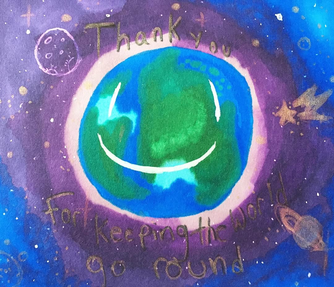 Instagram post by Dr. Mark E. Mathieson: My daughter made me a sweet “Happy Doctor’s Day” card today. “Thank you for keeping the world go round”. This is for me and all my colleague…