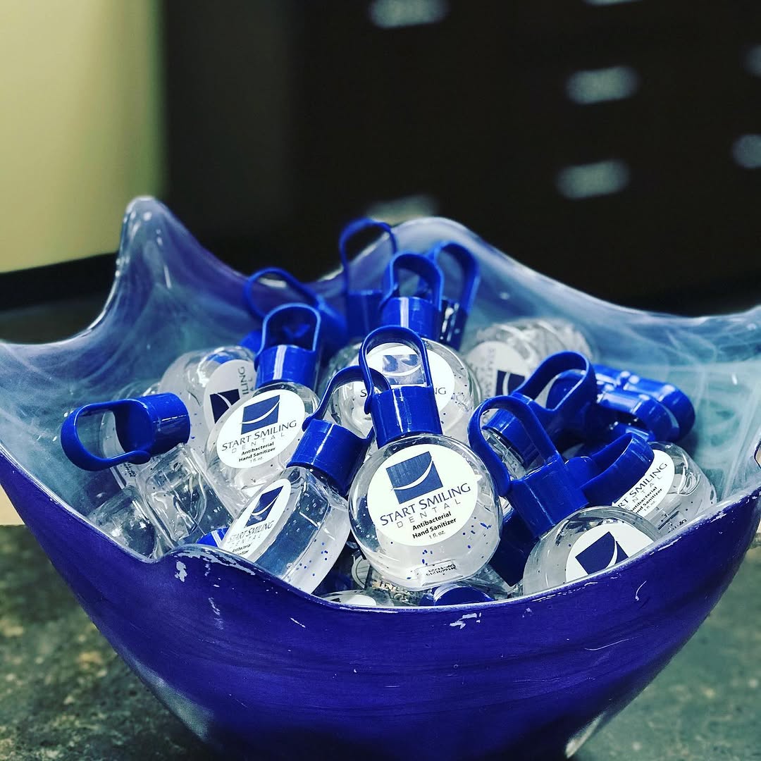 Instagram post by Dr. Mark Sayeg, DDS: Stop by if you need hand sanitizer! #washyourhands #donttouchyourface #handsanitizer #stayhealthy #covid2019