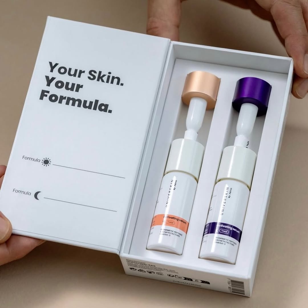 Instagram post by Dr. Mark Sofonio: Your skin. Your formula. ✨ Universkin by Alma takes skincare personally…customized serums created specifically for your skin’s unique needs,…