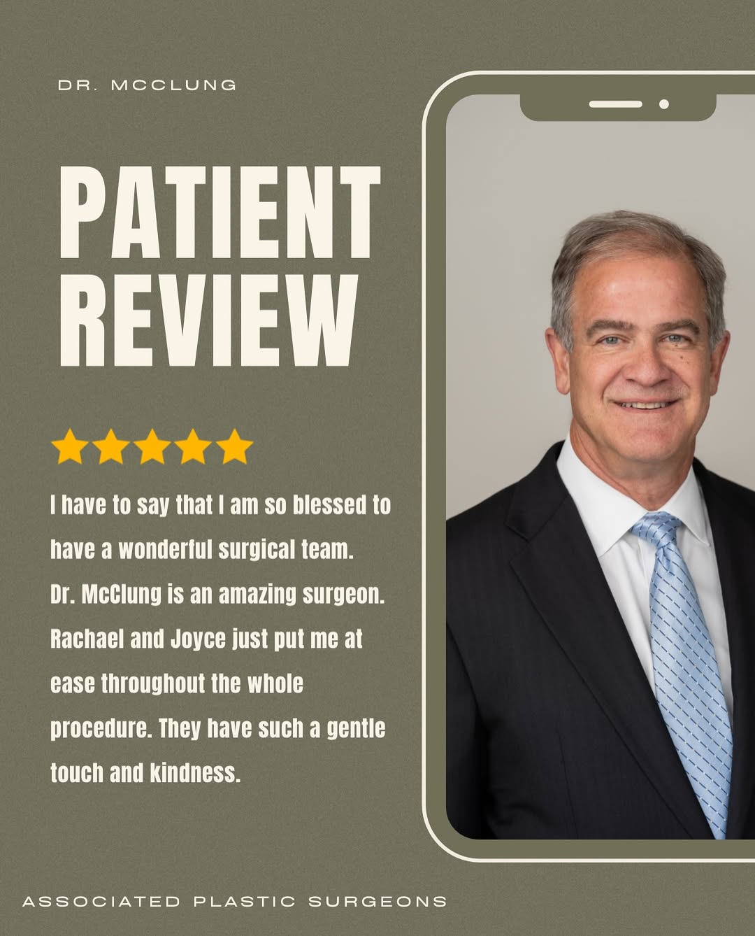 Instagram post by Dr. Mark W. McClung: A successful outcome starts with feeling comfortable, informed, and supported throughout the process. We’re honored to receive feedback like…