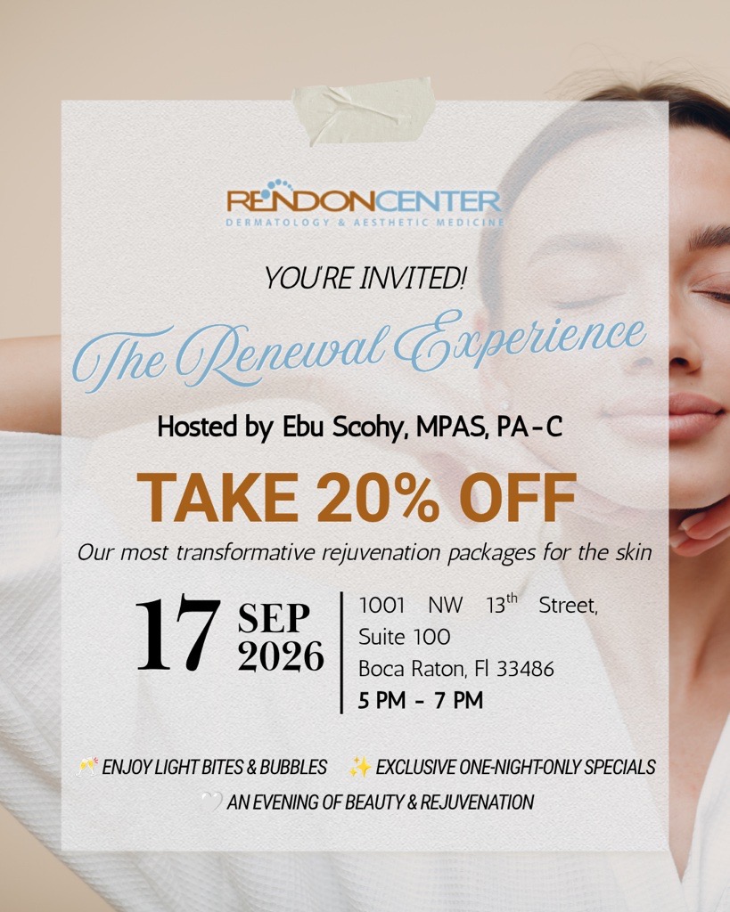 Instagram post by Dr. Marta I. Rendon: One evening. One room. One chance to book the treatments you have been putting off at 20% off. Join us Wednesday, September 16 from 5 to 7 P…