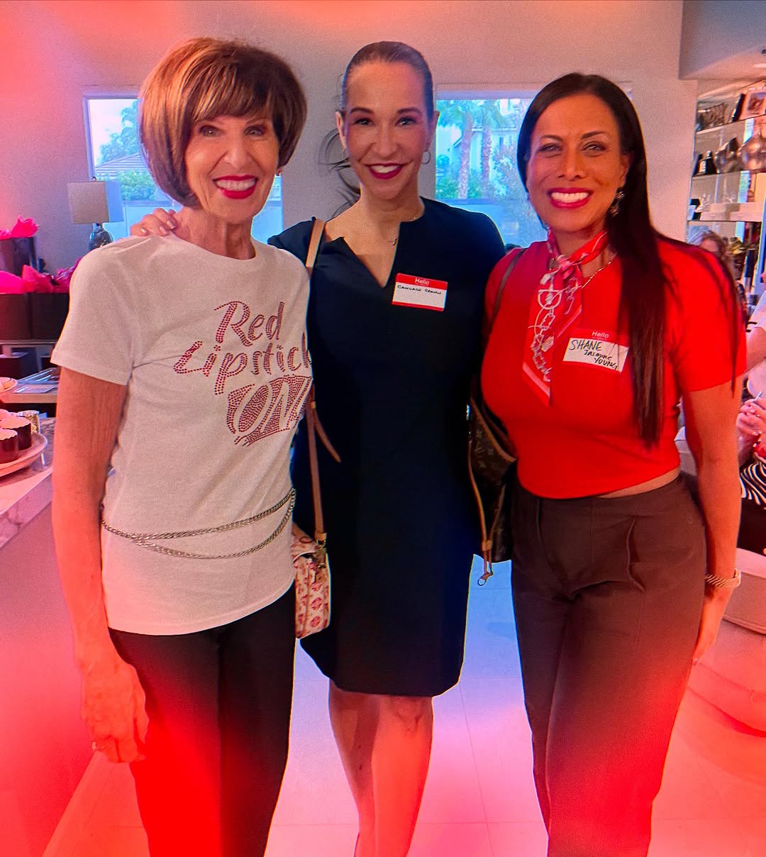 Instagram post by Dr. Marvin Spann: Red Lipstick ON! Book Launch Party 💋 Congrats, Joan! joanburgeofficial @joan.burge @drcandacespann @shanejasmine @younglawgroup @ylgwdm @co…