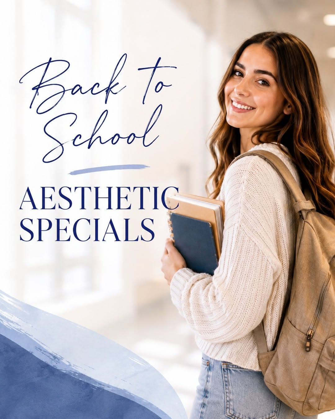 Instagram post by Dr. Mary Fleischli: As schedules fill up and summer winds down, it’s the perfect time to refresh your skin. Our Back-to-School Aesthetic Specials are here with …