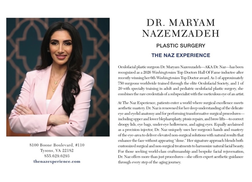 Instagram post by Dr. Maryam Nazemzadeh: 🌟 Washingtonian Top Doctor Hall of Fame 🌟 To get inducted into the Top Doctor Hall of Fame, a physician must have been selected by their p…