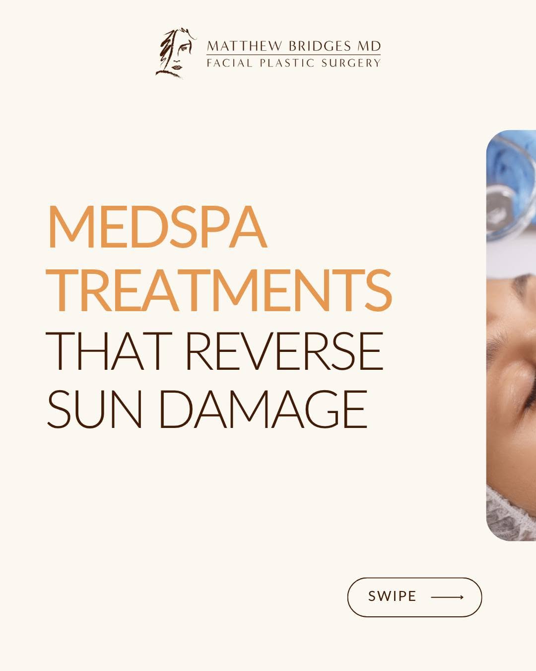 Instagram post by Dr. Matthew Bridges: 🌞 Summer was good to you. But was it good to your skin? If you are noticing dark spots, uneven tone, dullness, or texture changes after a s…
