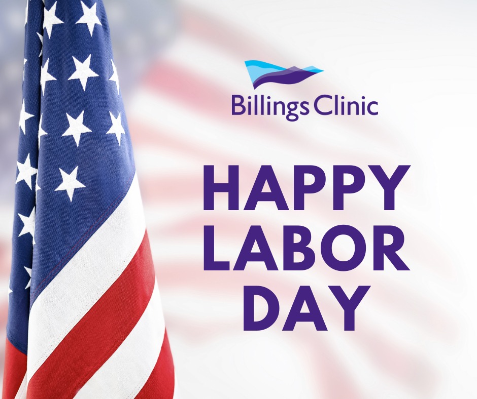 Instagram post by Dr. Matthew Wolpoe: Wishing you and your family a safe and wonderful Labor Day from all of us at Billings Clinic! We’re grateful for the people who strengthen o…