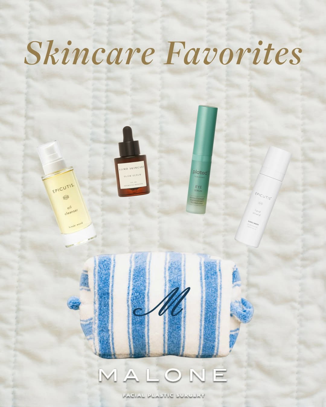 Instagram post by Dr. Melanie Malone: A few of our go to skincare favorites: picked for the results they actually deliver, not just how they look on a shelf 🤍 We'll be honest, t…