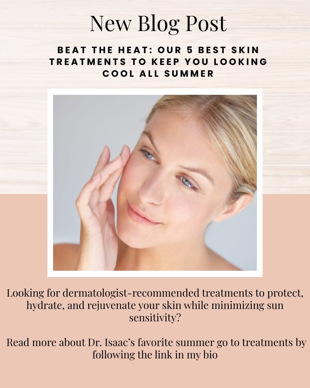Instagram post by Dr. Melda A. Isaac: New Blog Post! 🤩 - When summer arrives in Washington, DC, it’s time to give your skincare routine a seasonal refresh. Increased humidity, s…