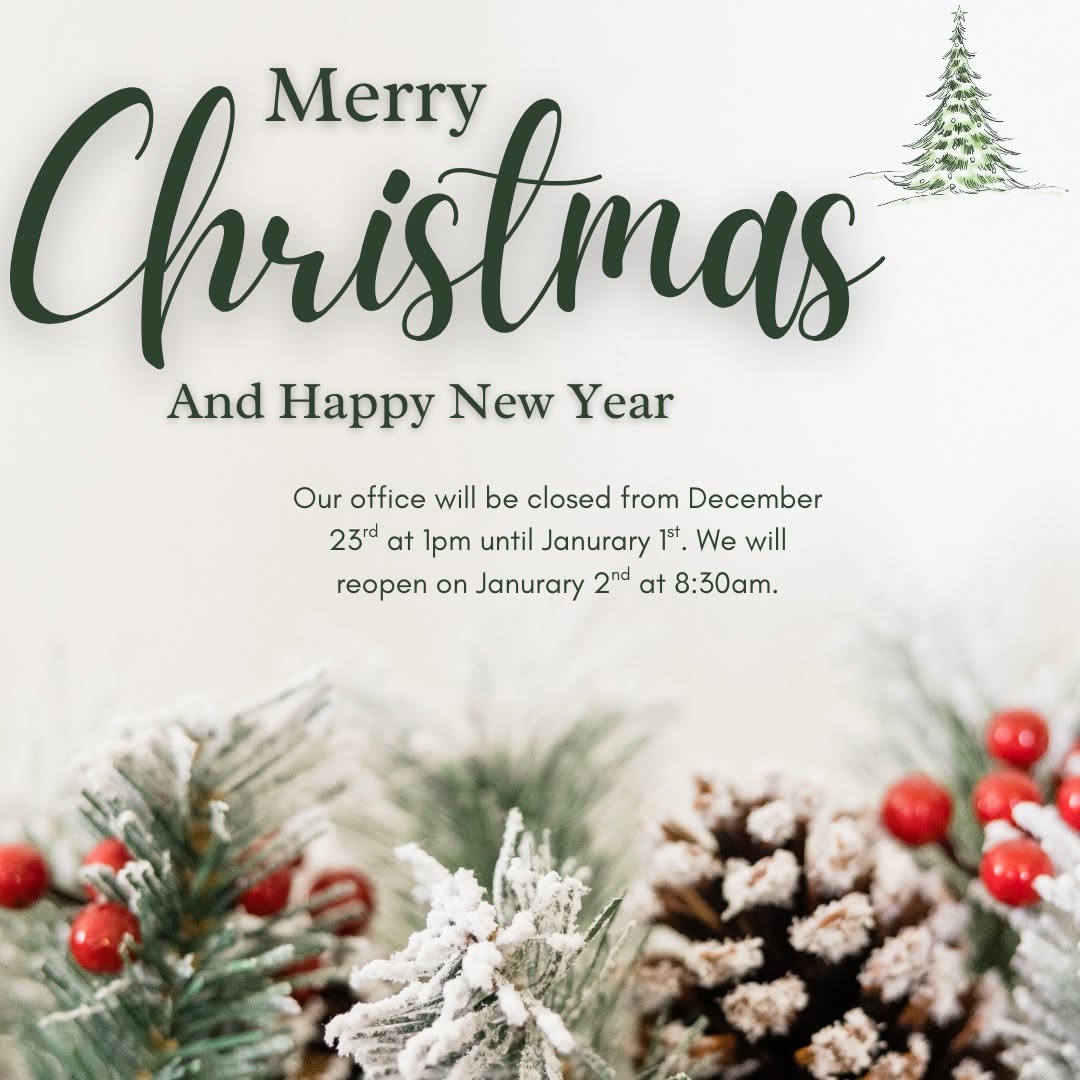 Instagram post by Dr. Melda A. Isaac: To our amazing patients—thank you for your kindness and trust this year! 🤎 Our office will be closed Dec 23 at 1 PM through Jan 1 for the H…