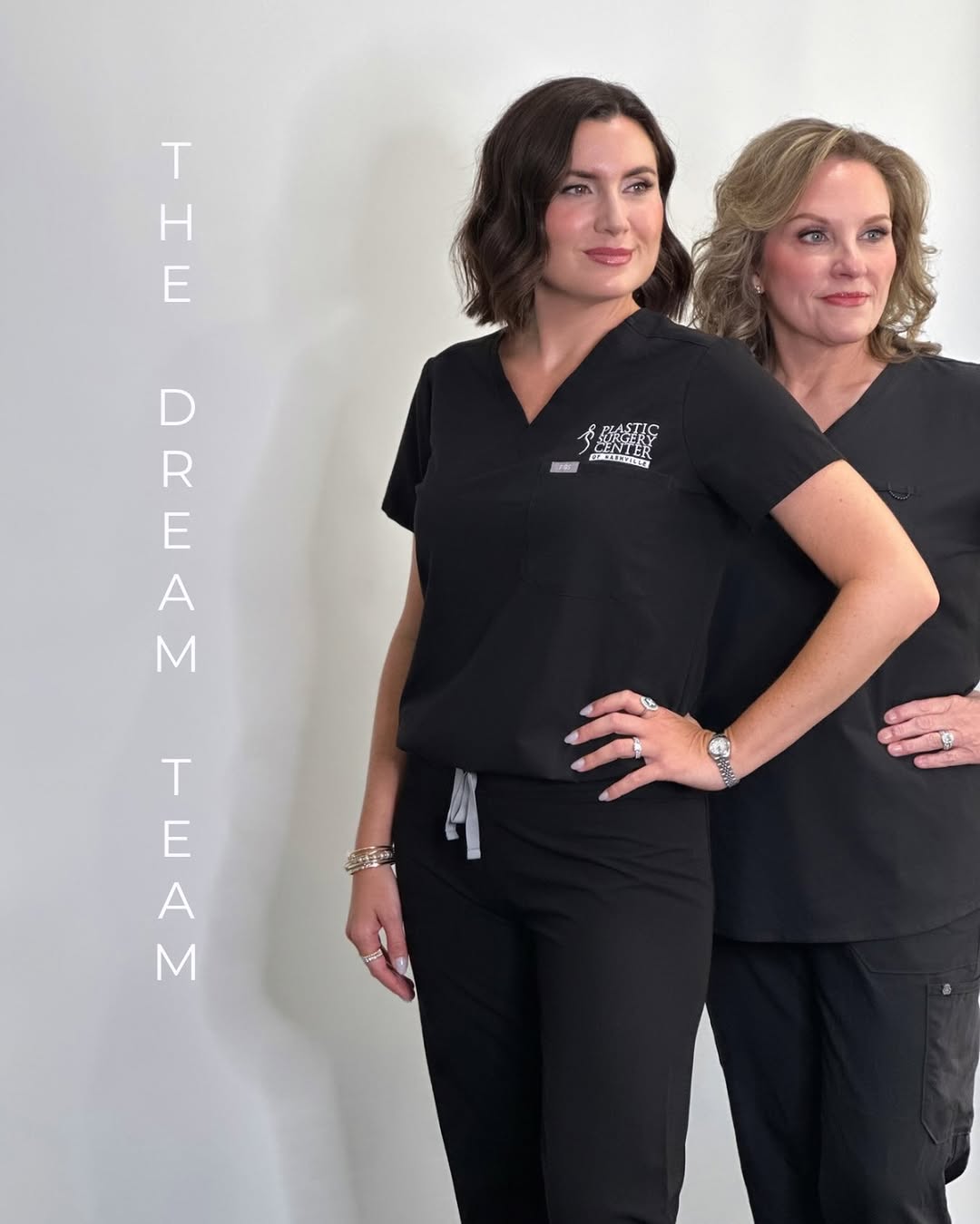 Instagram post by Dr. Melinda Haws: These two right here… the absolute dream team. ✨🤍 Angela & Megan are our talented nurse injectors, bringing extensive education, advanced t…