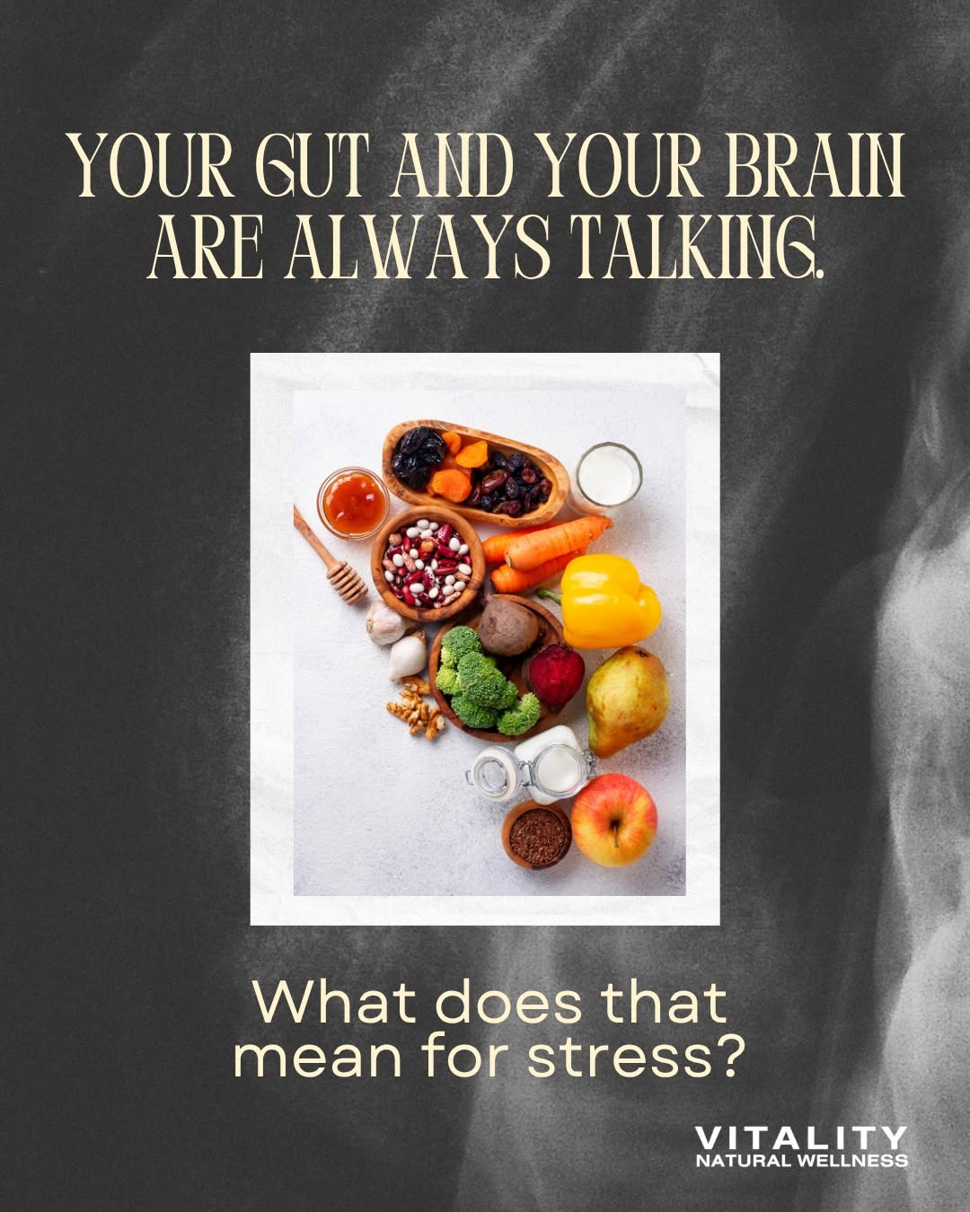 Instagram post by Dr. Melissa McRae, DO: What if supporting stress means looking beyond the brain? We often think of stress as something that happens in our minds, but the body's st…