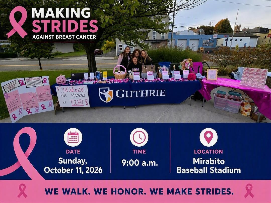 Instagram post by Dr. Michael (Mike) Choi: 🎀 Join Team Guthrie at Making Strides Against Breast Cancer 🎀 Guthrie is proud to be the Presenting Sponsor of this year's Making Strides …