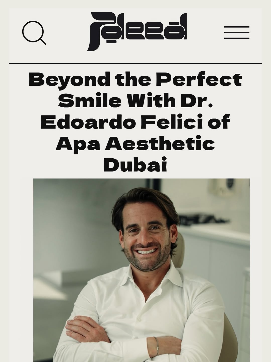 Instagram post by Dr. Michael A. Apa: A great interview! Thank you @jdeed_magazine
