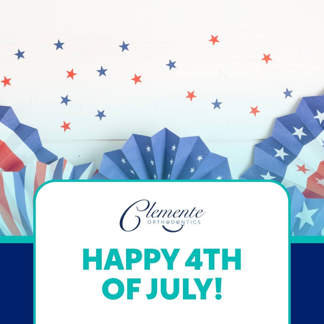 Instagram post by Dr. Michael Clemente, D: Wishing you a happy and safe 4th of July from all of us at Clemente Orthodontics! We hope you enjoy the fireworks, good food, and time with …