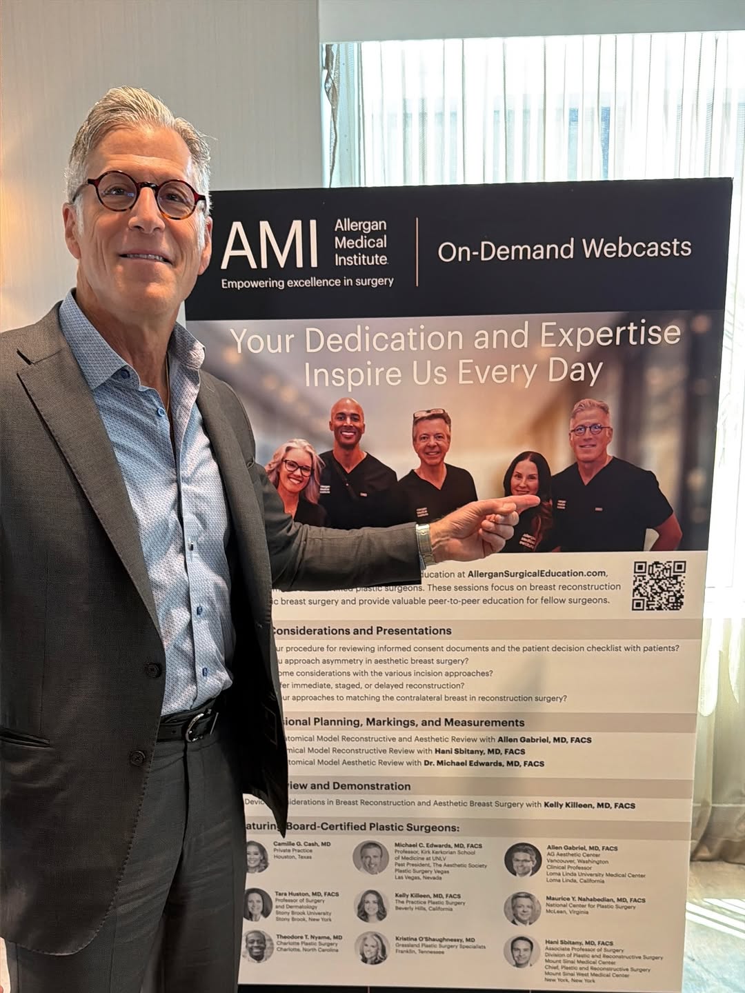 Instagram post by Dr. Michael D. Cohen: Just got back from Miami where I had the privilege of teaching 70 plastic surgeons from across the country about excellence in breast surger…