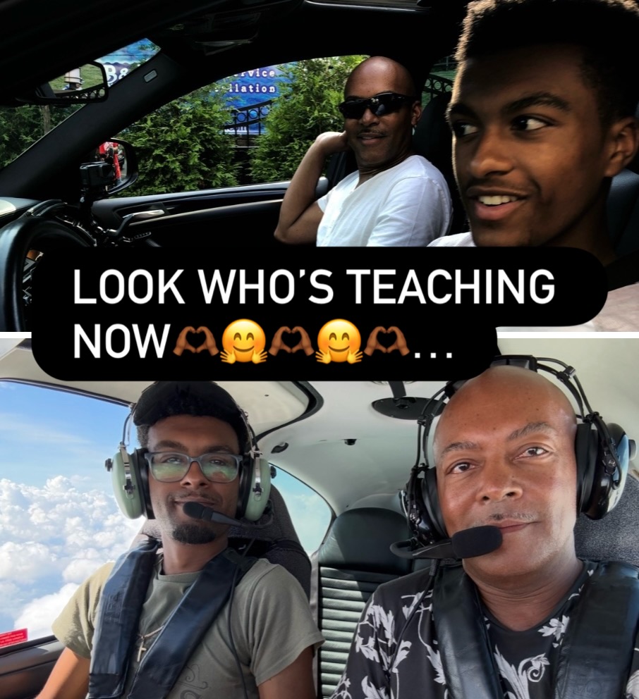 Instagram post by Dr. Michael E. Jones: Kind of surreal🤷🏾♂️. Almost 10 years ago I was teaching my son Christian how to drive and now look who’s in the right seat teaching me to…