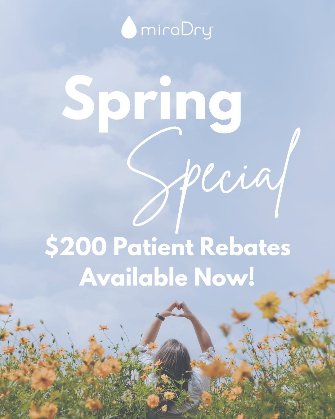 Instagram post by Dr. Michael Ehrenreich: Get a $200 rebate on a miraDry! Stop sweating now and save. Receive a treatment before June 30th, and reeive a $200 VISA gift card! #miradry…