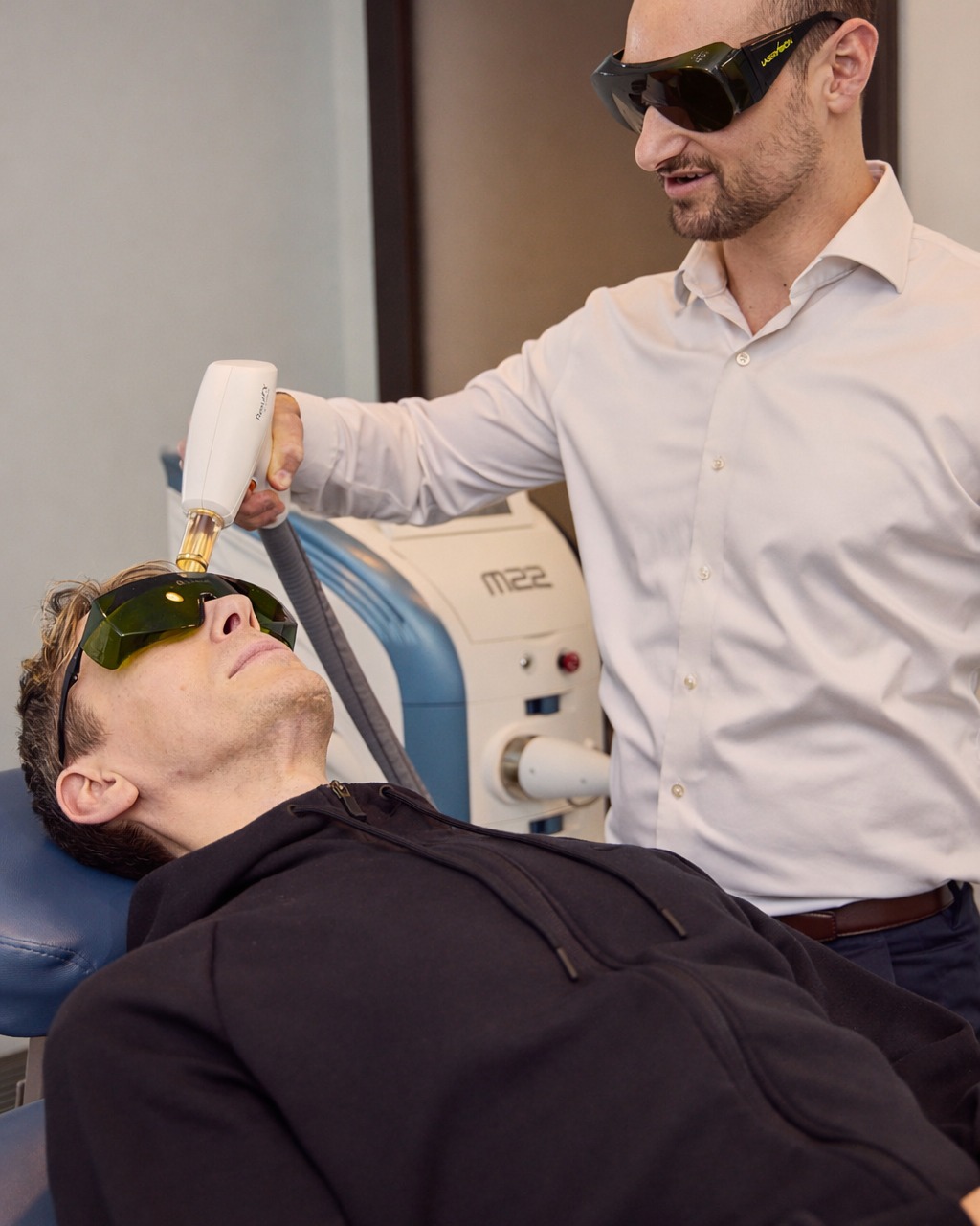 Instagram post by Dr. Michael Eidelman: Precision. Expertise. Results. Dr. Brian Ginsberg combines advanced laser technology with a meticulous, patient-centered approach to deliver…