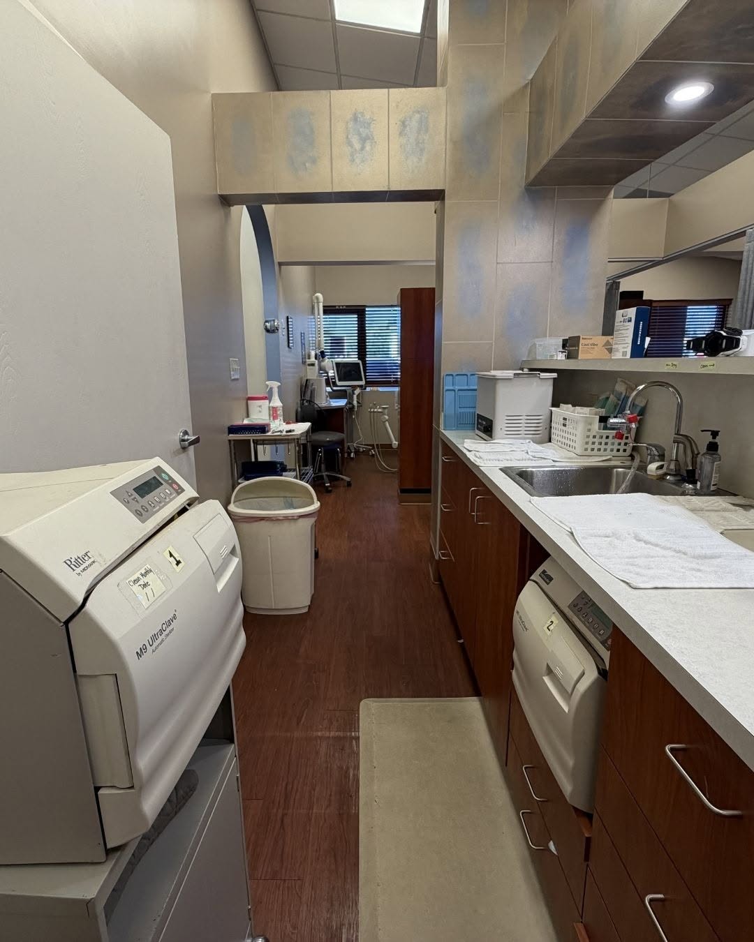 Instagram post by Dr. Michael Firouzian, DDS: This is our Sterilization Area inside our office! This area is consistently maintained by our personnel to ensure our office has sterile equ…