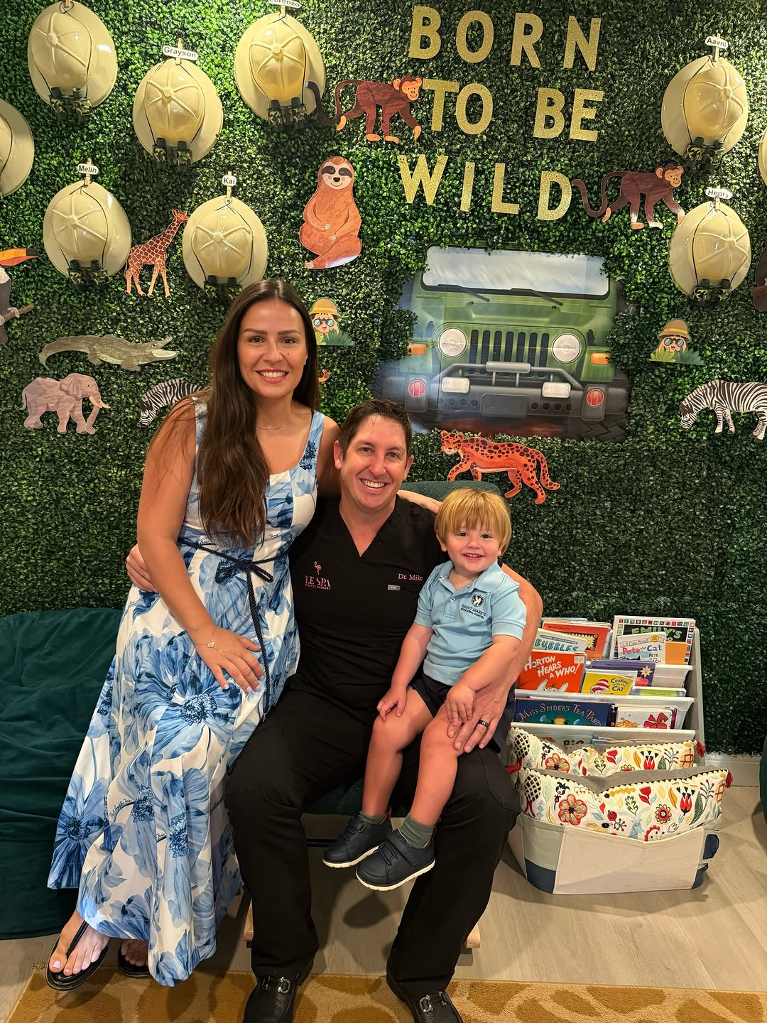 Instagram post by Dr. Michael J. Frederick: Melih’s first day of school! 🥹 #proudparents @saintmarksfll 🦁