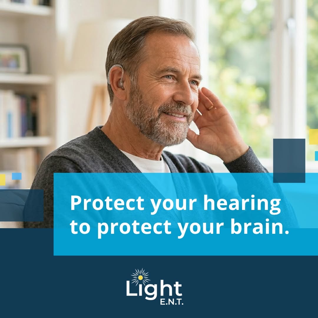 Instagram post by Dr. Michael L. Schwartz: Did you know that your ears and your brain are a package deal? Untreated hearing loss can actually force your brain to work harder just to p…