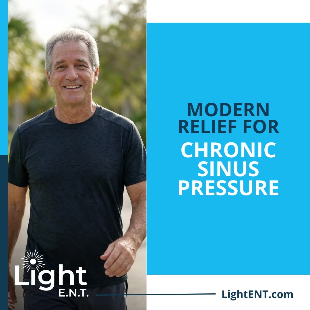 Instagram post by Dr. Michael L. Schwartz: Living with constant facial pressure, congestion, and fatigue? If you're struggling with chronic sinusitis symptoms, you don't have to just …
