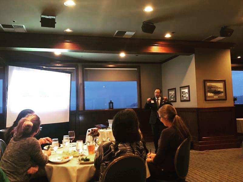 Instagram post by Dr. Michael N. Desvigne: Once again, Michael N. Desvigne, MD, FACS, CWS, FACCWS packs the house as he brilliantly delivers updates on #hydroferablue and #endoform. #…