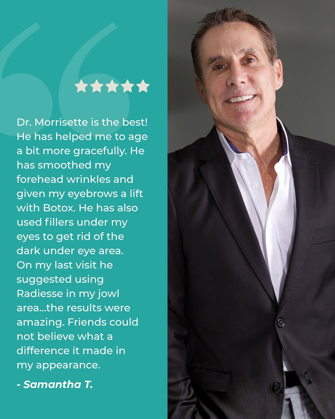 Instagram post by Dr. Michael P. Morrissette, DDS: We’re so honored to help you feel refreshed, confident, and truly like yourself. 💙 Ready for your own transformation? Click the link in our…