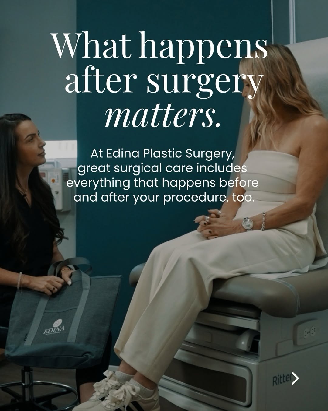 Instagram post by Dr. Michael Philbin: At Edina Plastic Surgery, we believe the experience surrounding your surgery matters just as much as the procedure itself. That’s why our ap…