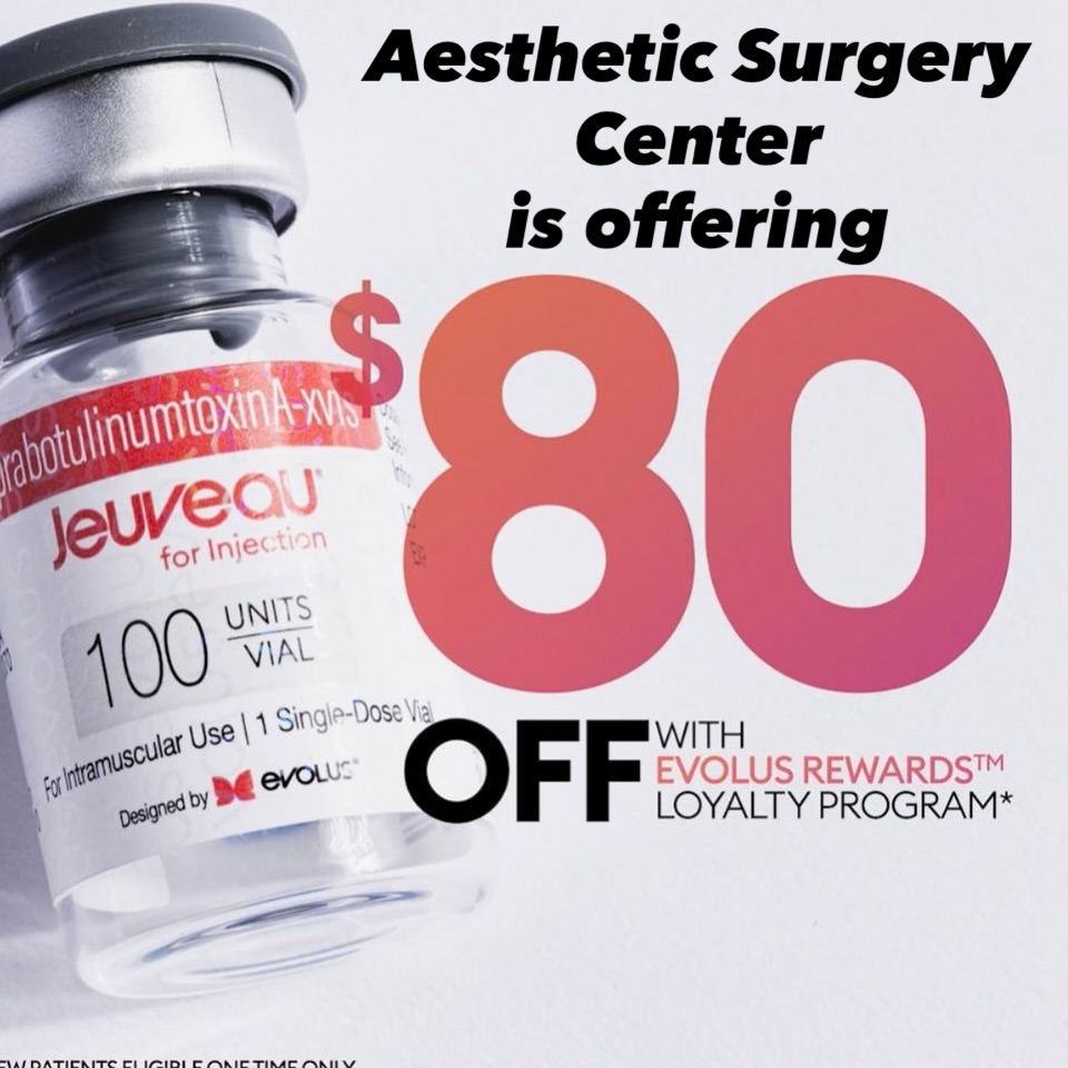 Instagram post by Dr. Michael R. Macdonald: Look refreshed for the holidays — and save while you’re at it. 🎁✨ For a limited time, Jeuveau is $80 off at Aesthetic Surgery Center. If yo…