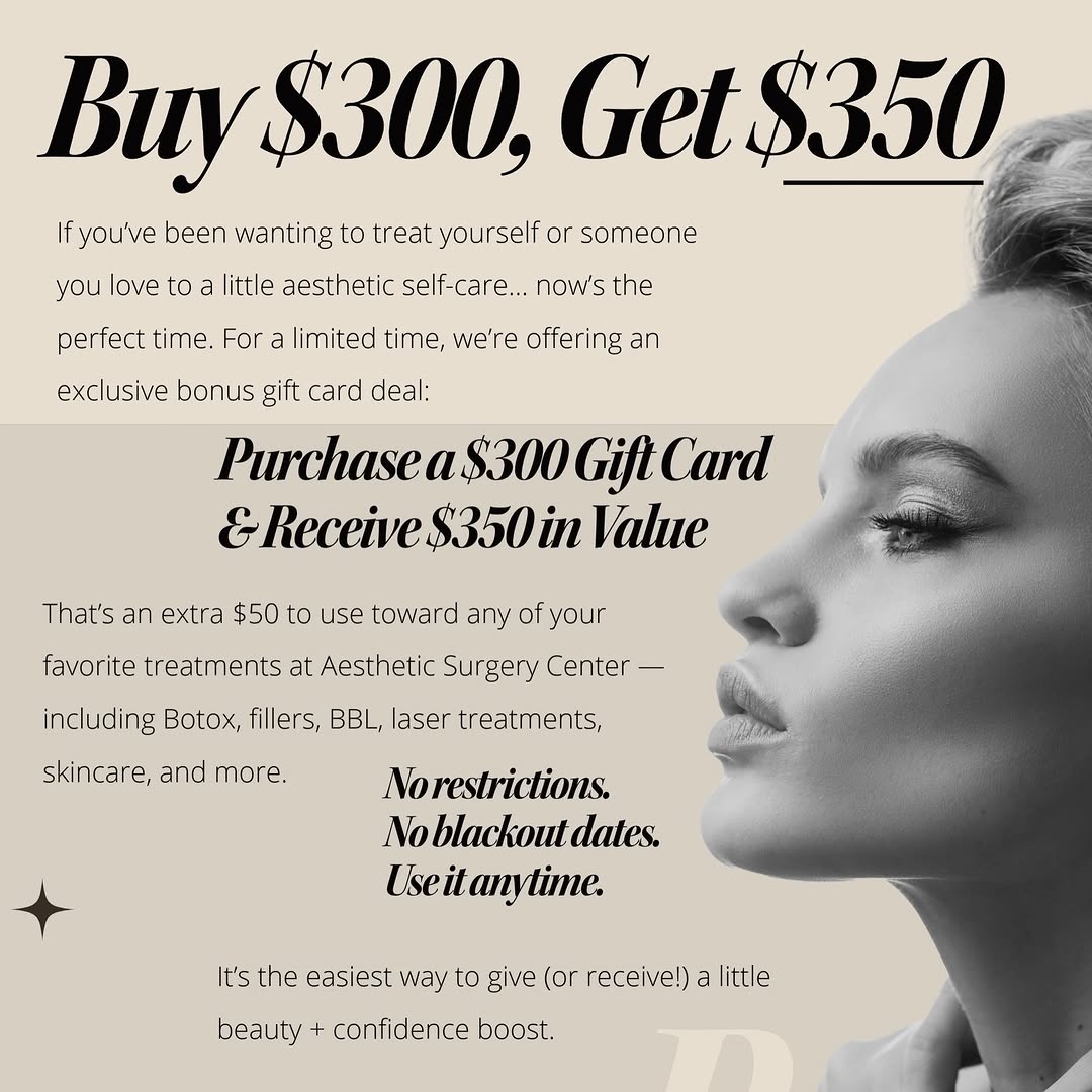 Instagram post by Dr. Michael R. Macdonald: If you missed Black Friday… don’t worry. We saved something really good for you. 🎁✨ Right now when you buy a $300 gift card, we’ll add an e…