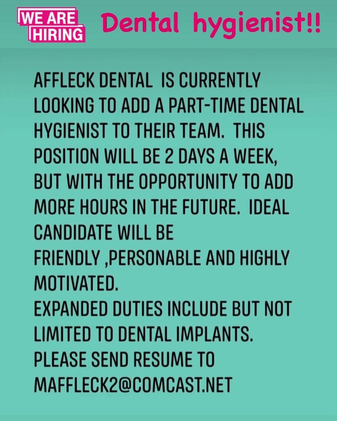 Instagram post by Dr. Michael S. Affleck, DDS